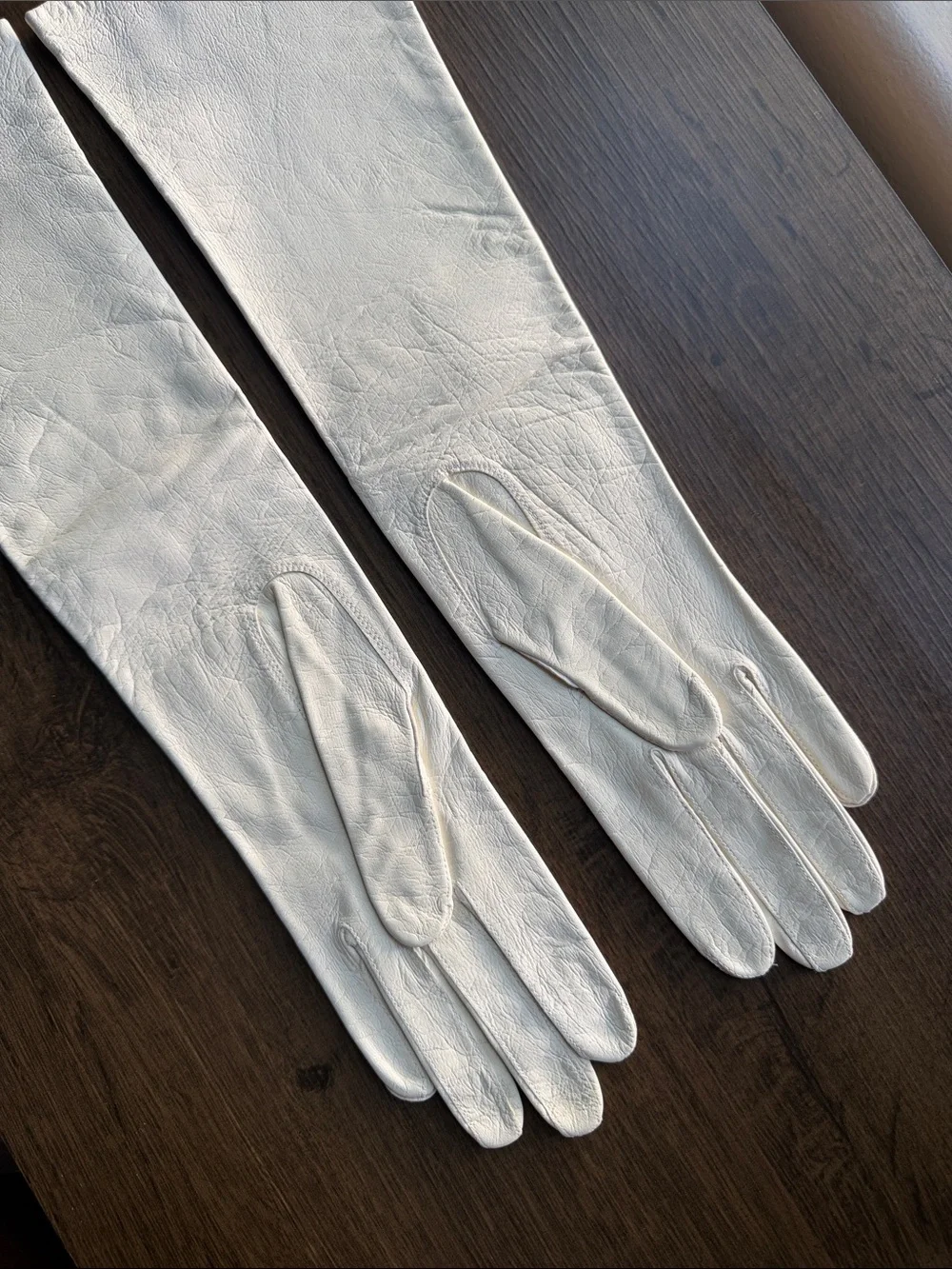 Vintage 1950s–60s Misanase West Germany White Leather Opera Gloves